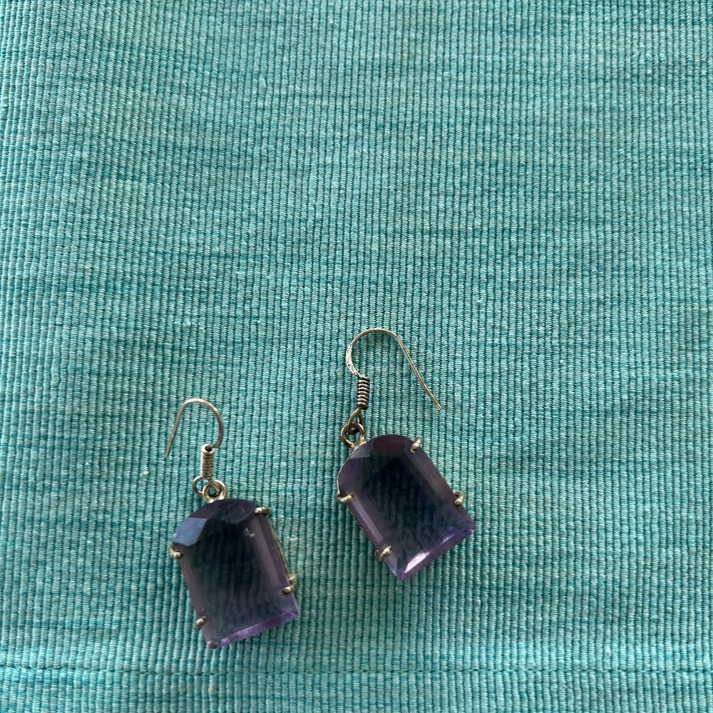 Purple Stone Earrings